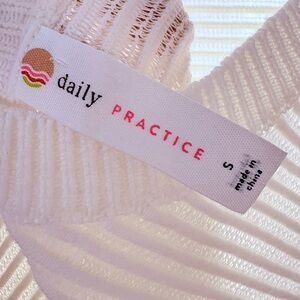 Daily Practice by Anthropologie White Ribbed Top